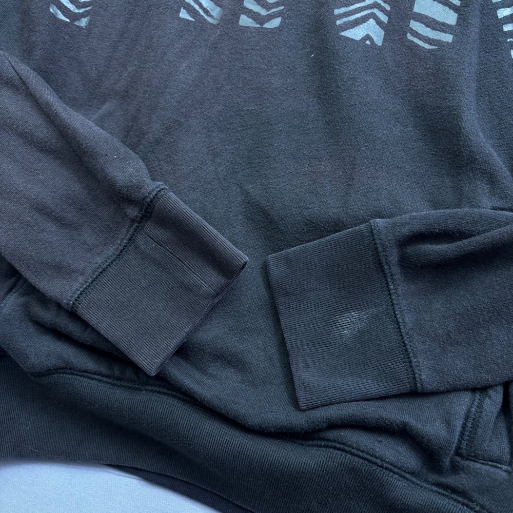 Victorias Secret PINK Quarter Zip Sweatshirt Black Zebra Logo Pullover Women M - Picture 7 of 11